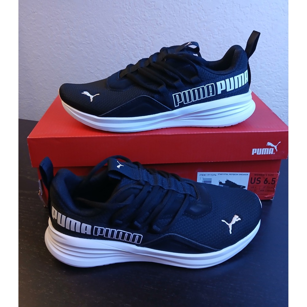 Puma Star Vital Refresh Womens Black White Sneakers 379287-01 Size 6.5